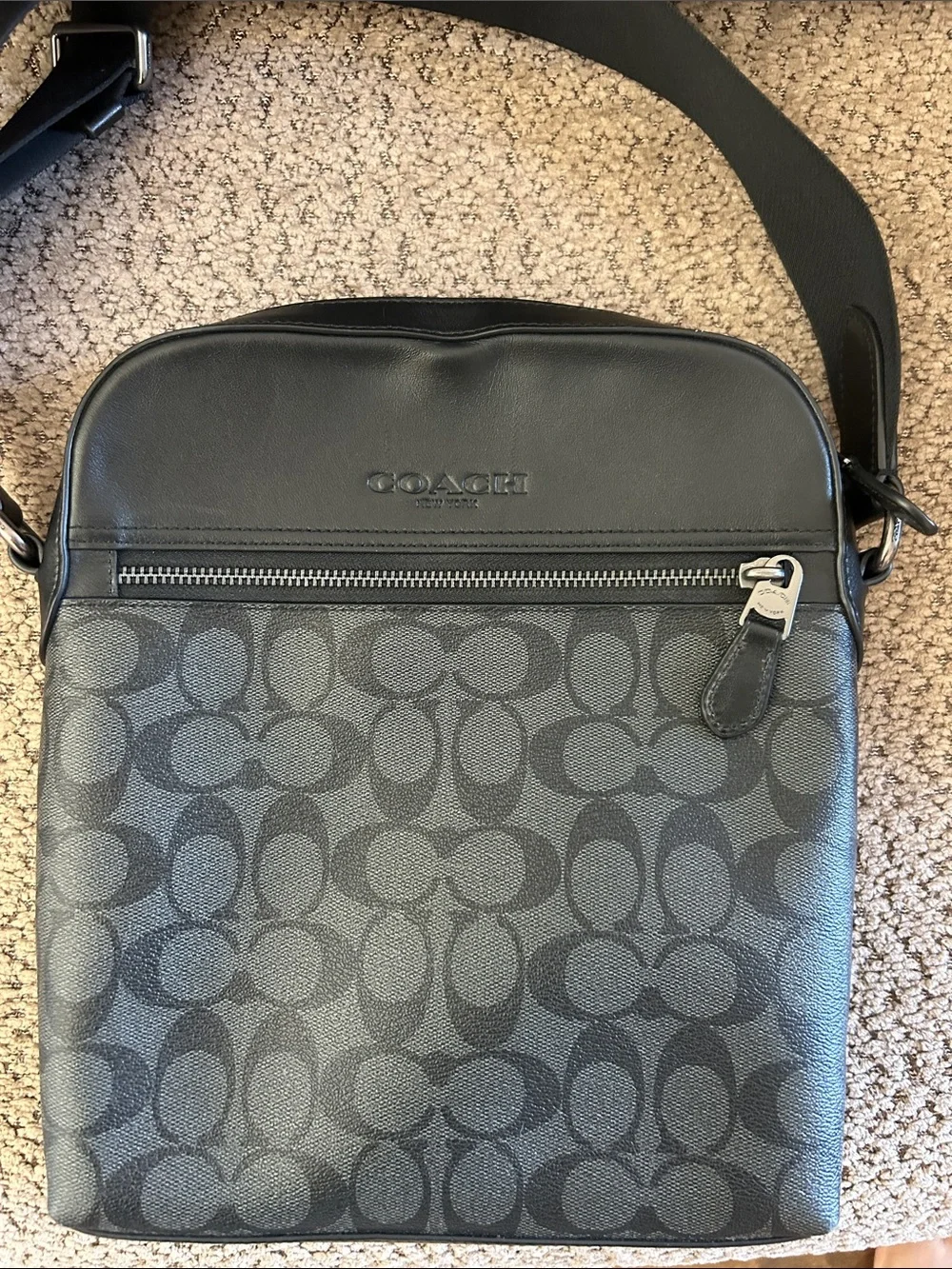 Coach Black Signature Messenger Crossbody